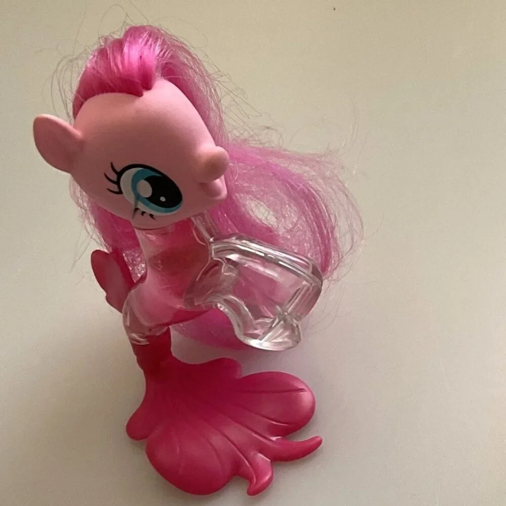 MY LITTLE PONY PINKIE PIE SEAPONY MERMAID GLITTER SPARKLE FIGURINES SET OF 2